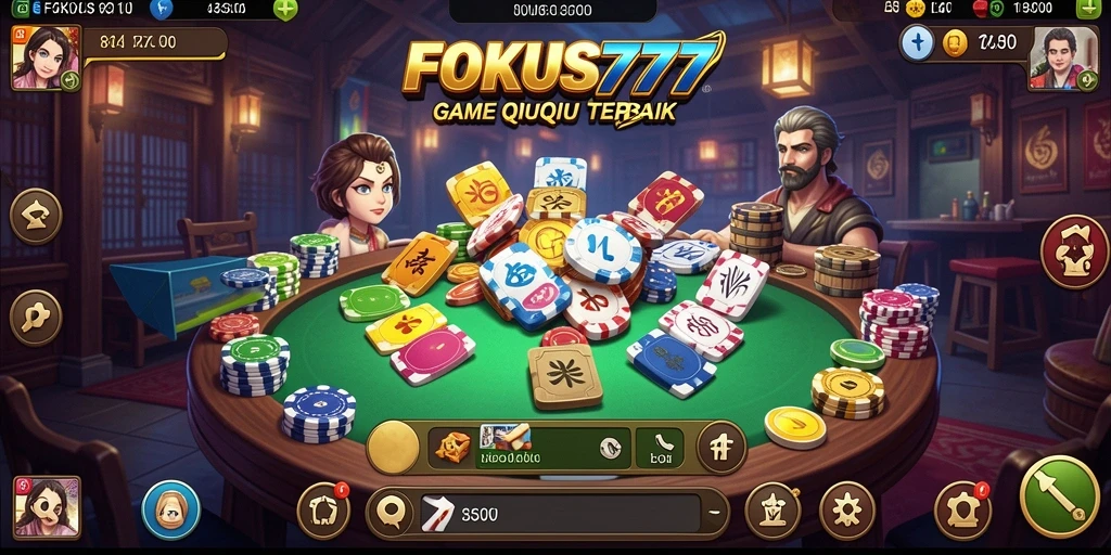 Screenshot FOKUS777 menampilkan serunya gameplay QiuQiu.