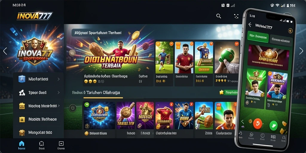 Tampilan antarmuka aplikasi Sportsbook yang menarik dan informatif.