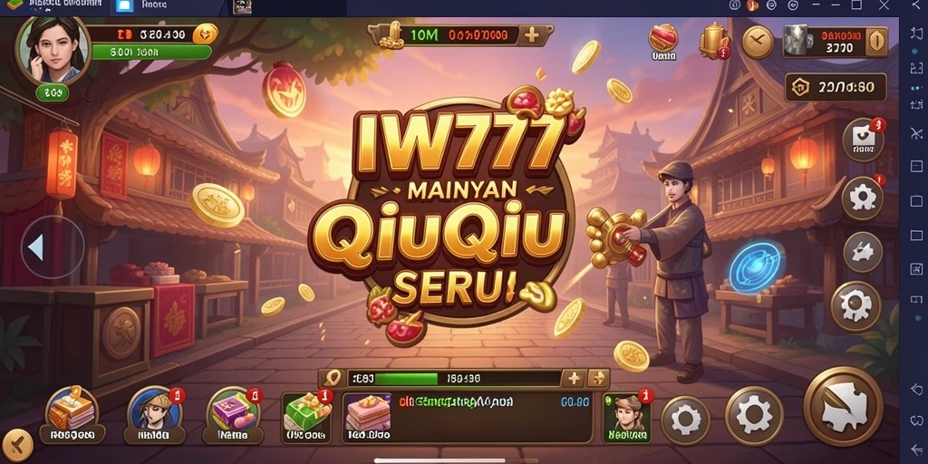 Screenshot gameplay IW777 menampilkan serunya permainan QiuQiu.