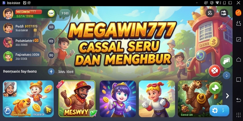 Tampilan gameplay MEGAWIN777 yang menarik dan penuh warna.