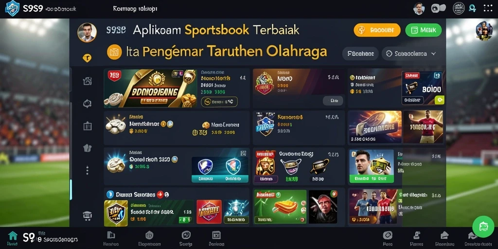 Screenshot S9S9 menampilkan antarmuka pengguna yang intuitif dan berbagai opsi taruhan olahraga.