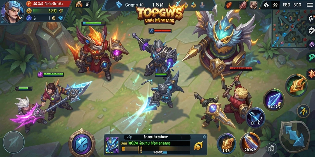Tangkapan layar gameplay TOOPGWS yang menampilkan pertarungan mendebarkan di arena.