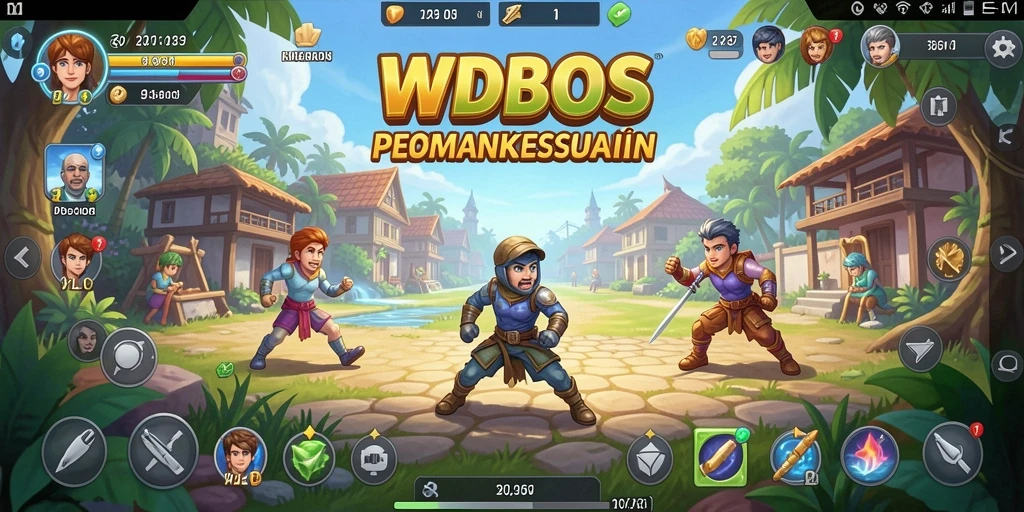 Tampilan gameplay WDBOS yang menarik dan penuh warna.